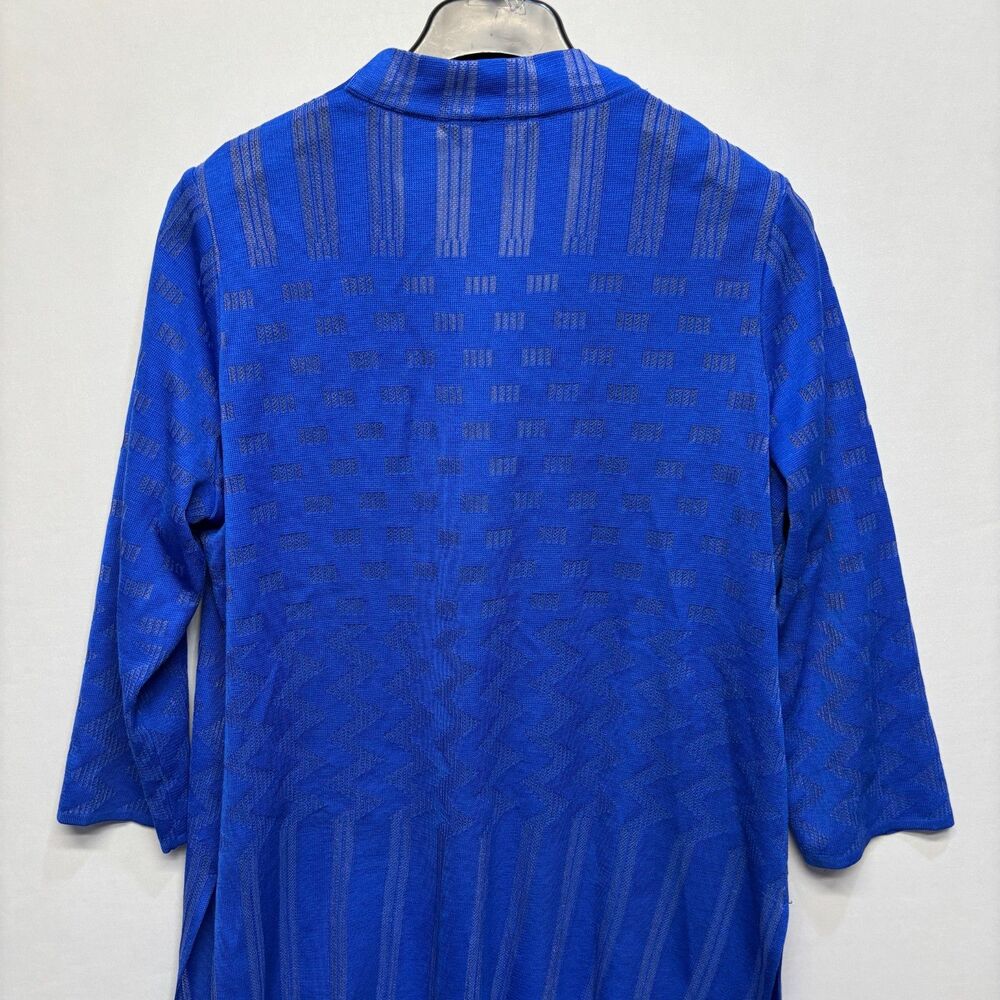 Ming Wang Women 3/4 Sleeve Cardigan Sweater Jacket Size XL X-Large Blue D092 -20 - Picture 13 of 16